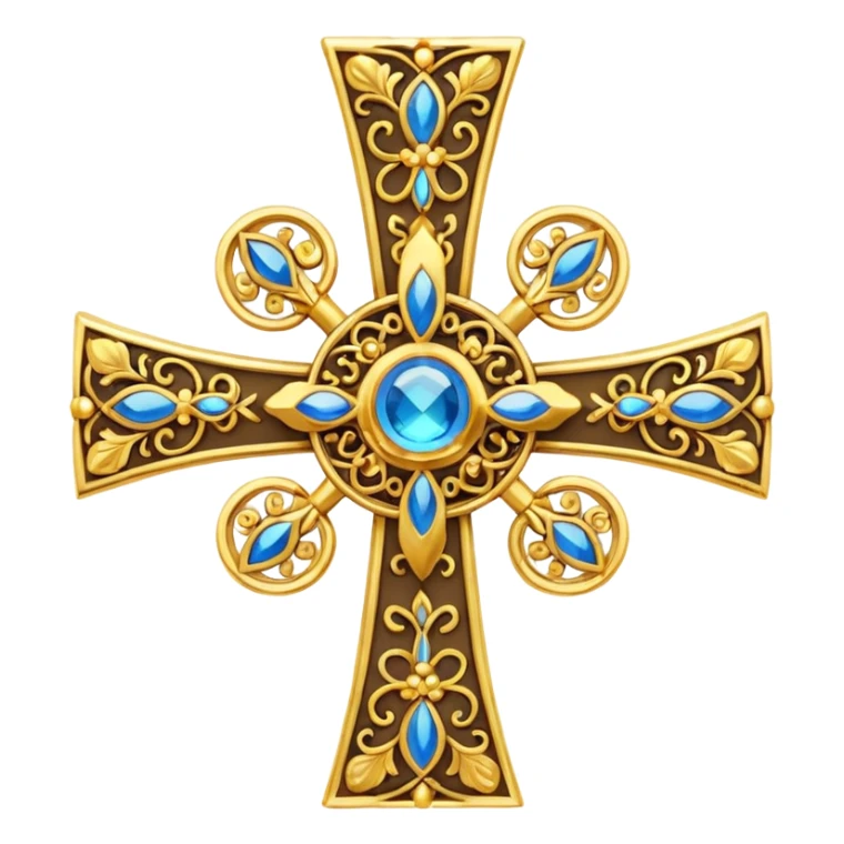 Eastern Orthodox cross. Transparent bakgrund. sticker