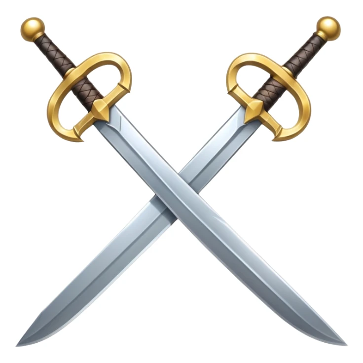 two crossed swords with the letter M sticker
