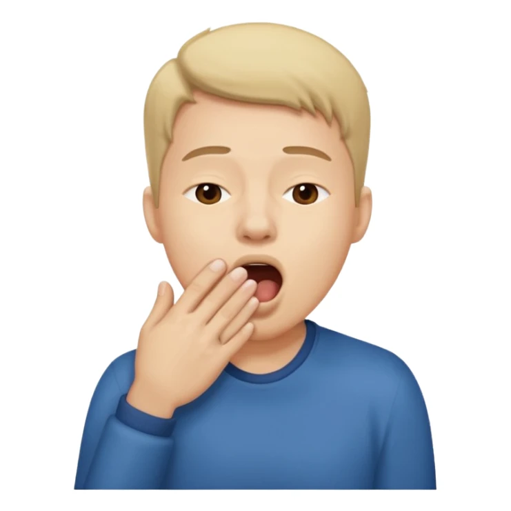People Yawning with Hand on Mouth sticker