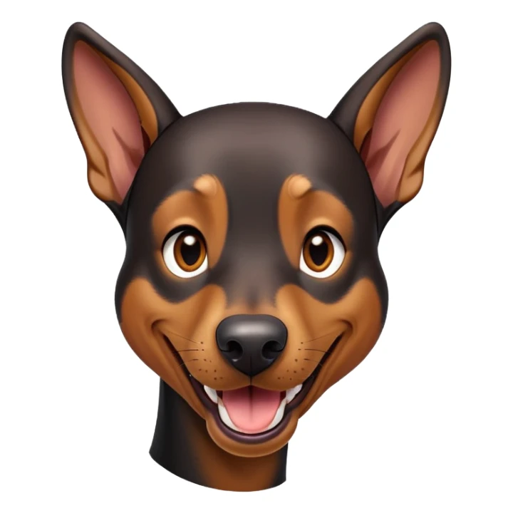 cinematic-comical-doberman-portrait-emoji,-head-tilted-dramatically-with-an-exaggeratedly-amused-expression,-featuring-a-vibrant-black and tan-fur-with-a-lively-sheen,-wide,-expressive-brown-eyes-filled-with-playful-disbelief sticker