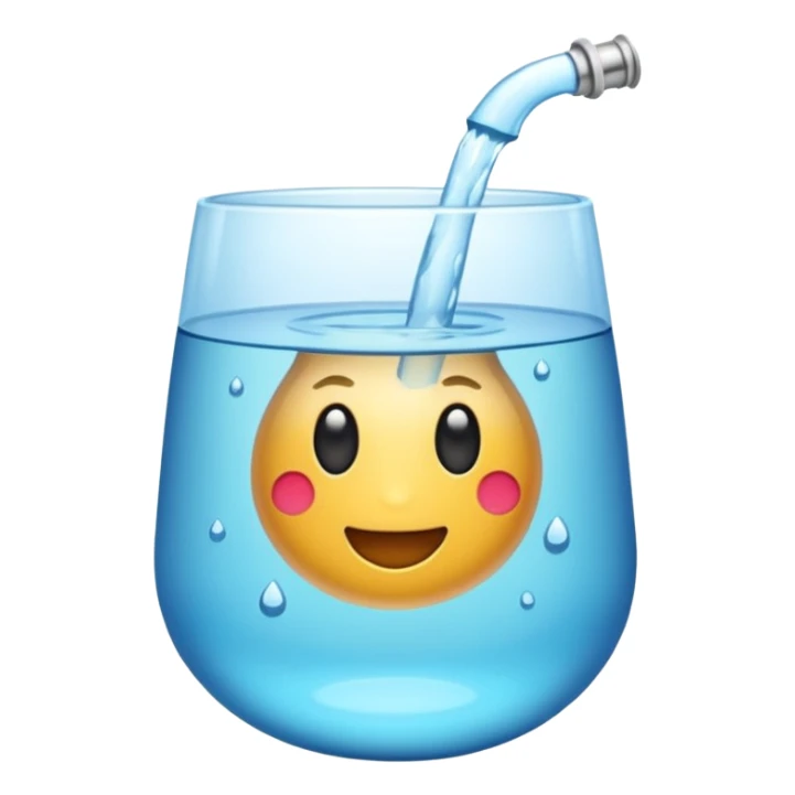 emoji de um copo com água com gás sticker
