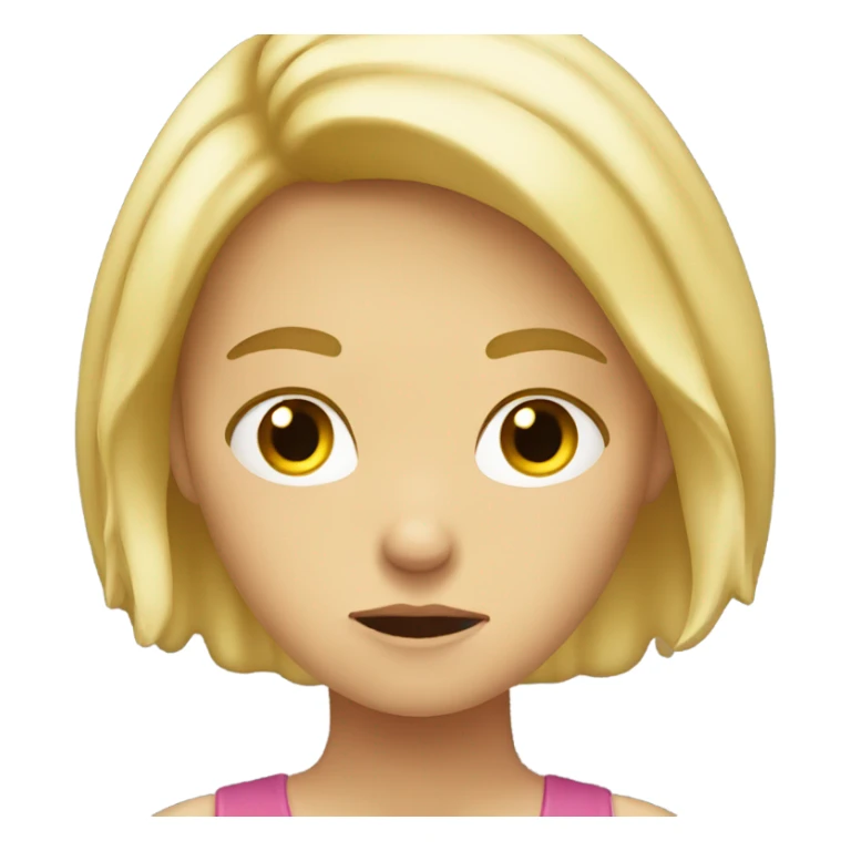 Blonde Girl with hands on head frowning  sticker
