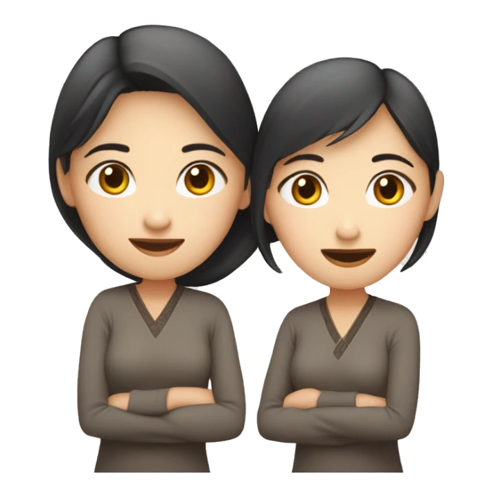 32 years asian woman hands to hands lovely eyes sticker