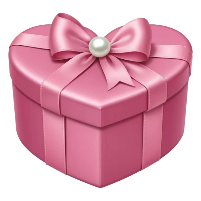 Pink Heart Gift Box with Ribbon and Pearls sticker