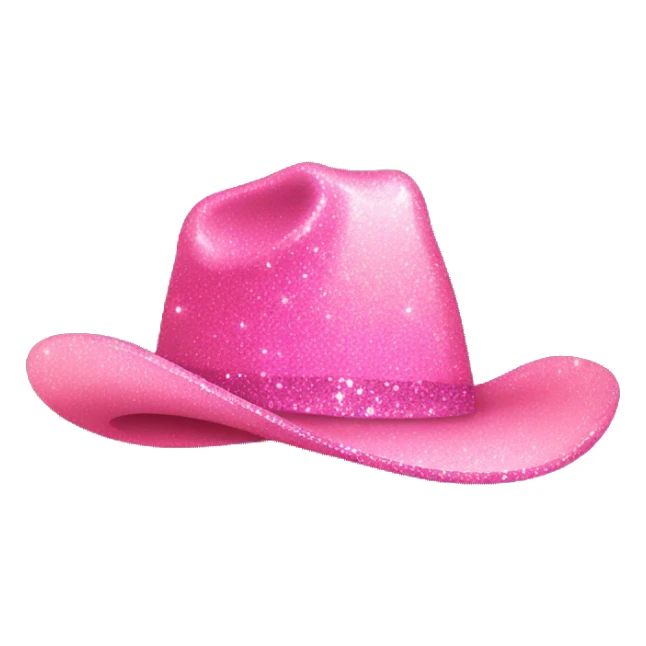 Pink glitter cowgirl hat ombre  sticker