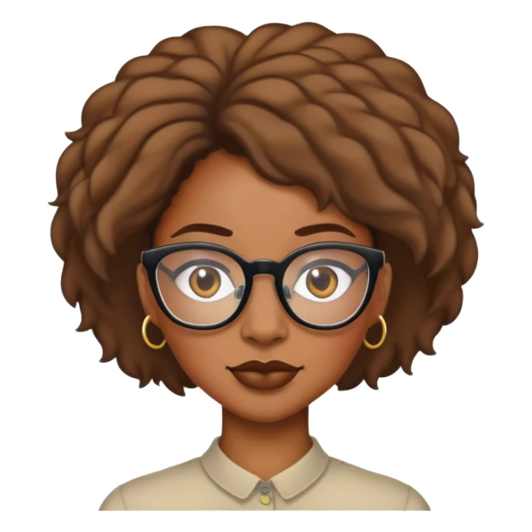 butch black woman with glasses sticker