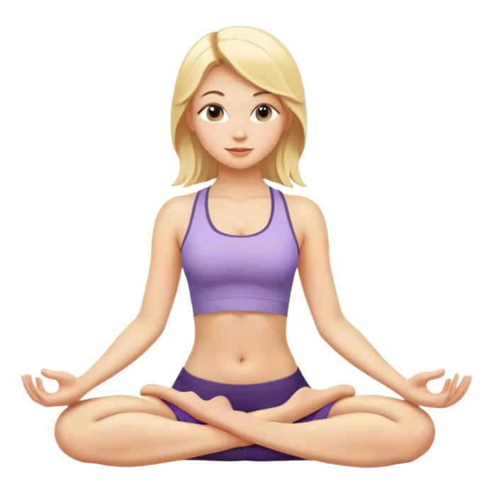Blonde yoga girl sticker
