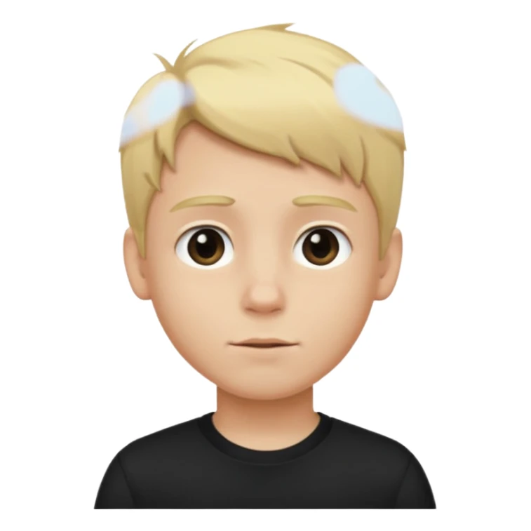 hockey player boy blonde hair black clothing sticker