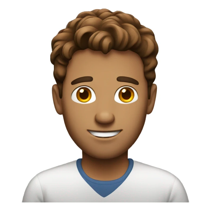 Brown hair man with laptop  sticker