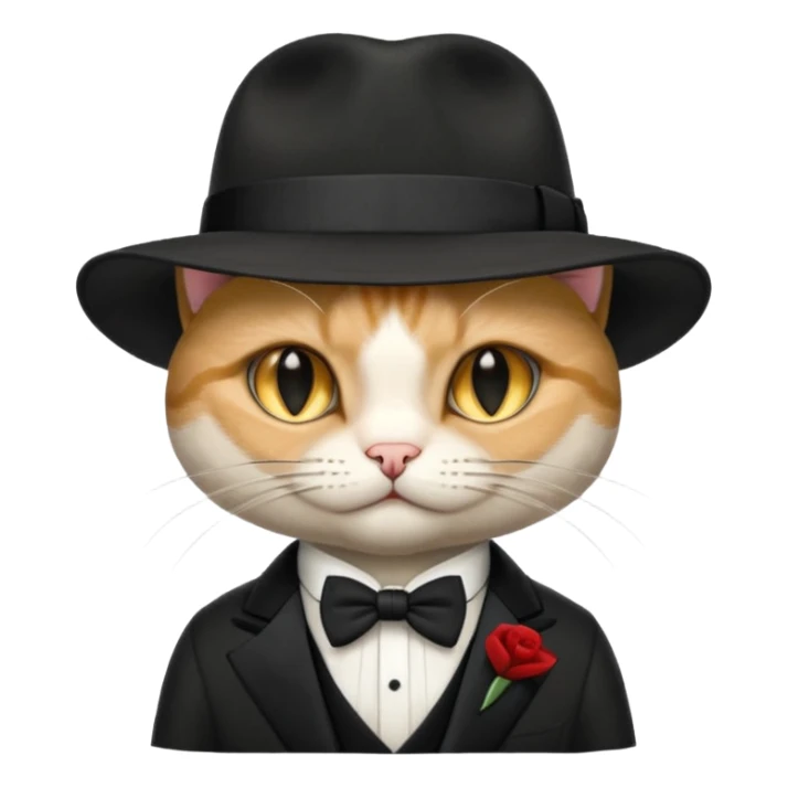 cat mafia corleone GG good game sticker