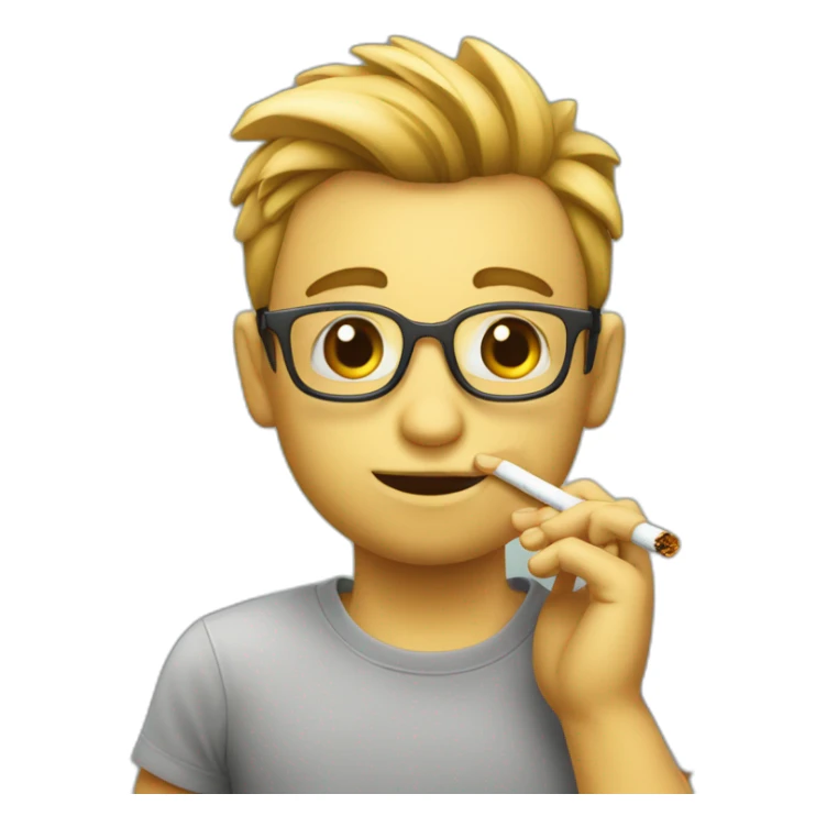 Meuf qui fume une cigarette pendant son anniversaire sticker