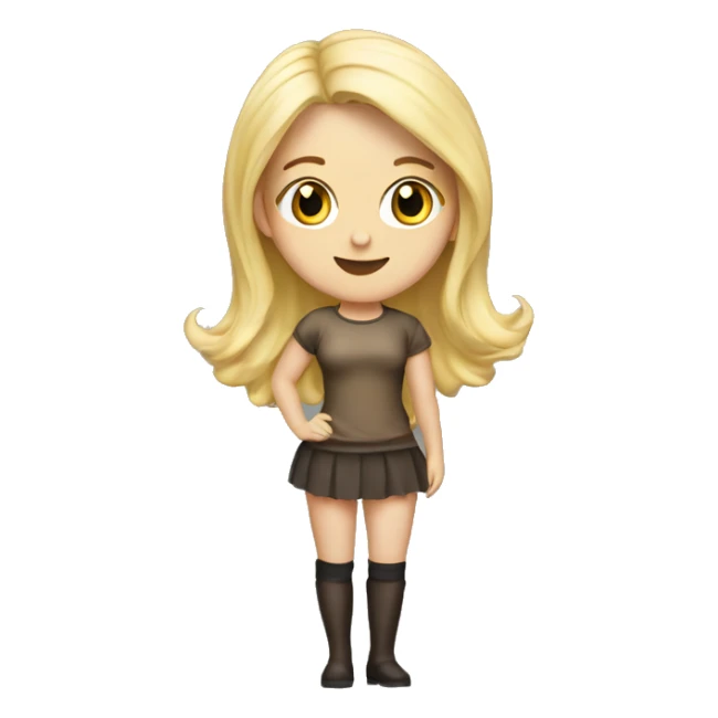 blonde girl in thighhighs sticker