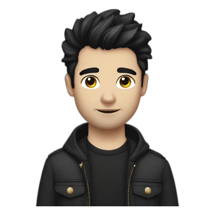 Spencer Kelly Loveless with dark hair sticker