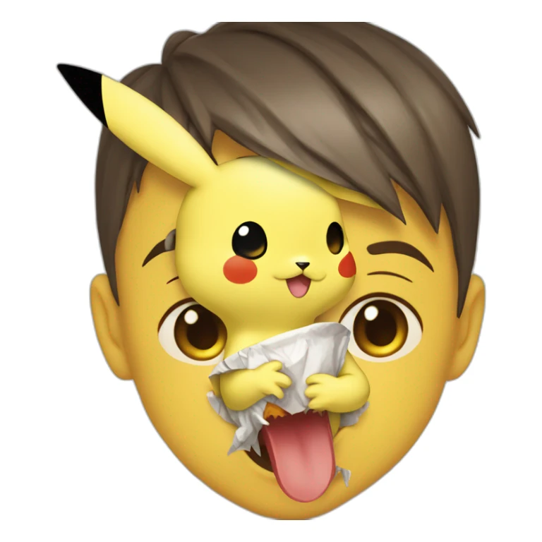 Cramorant is holding Pikachu in its mouth sticker