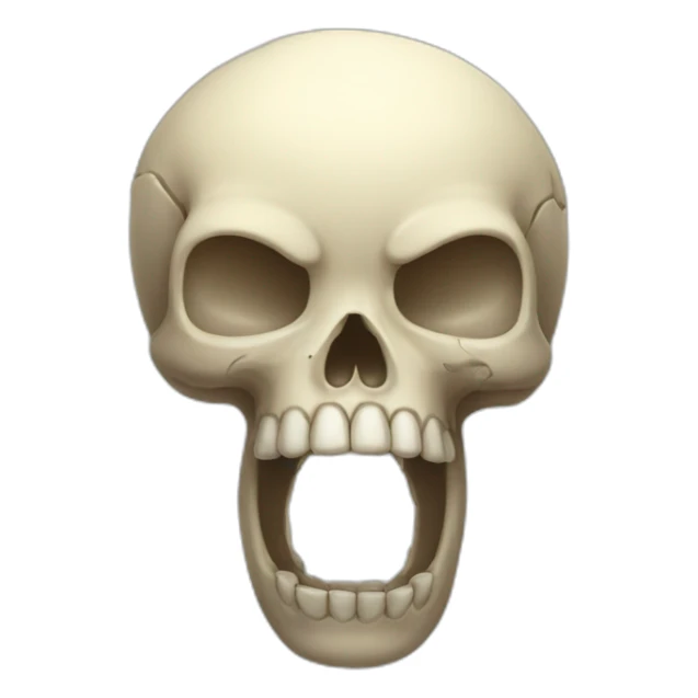 Cute kawai happy male skull sticker