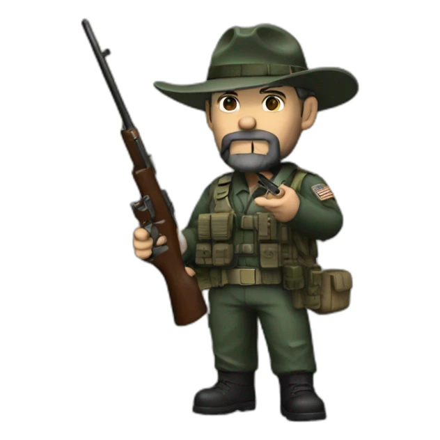 Captain price smoking a cigar while holding a rifle sticker