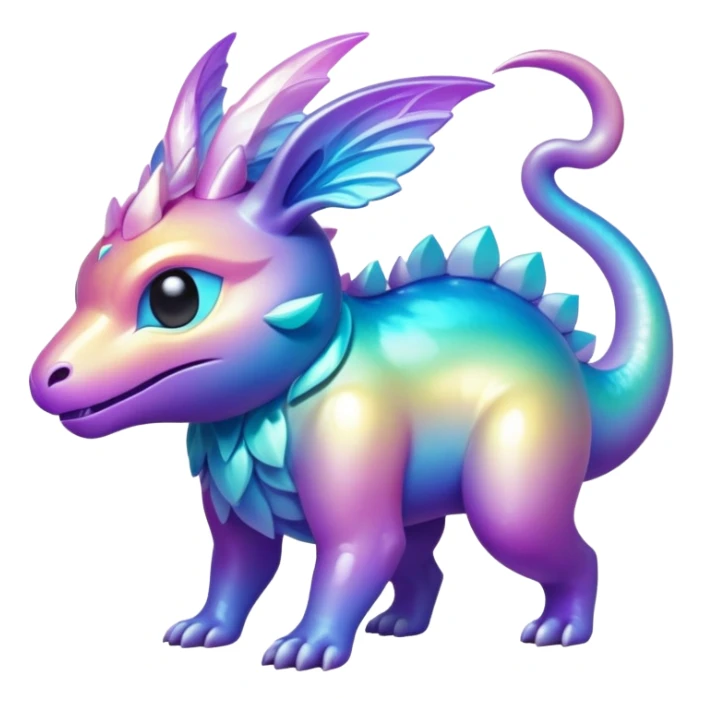 Epic divine complex detailed iridescent gradients aesthetic-scenery-Fakémon-creature sticker