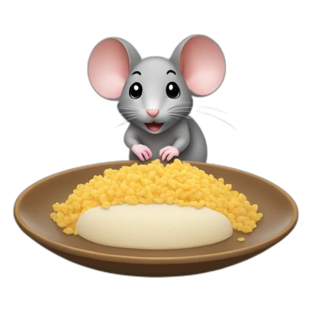 cute mouse look to plate food sticker