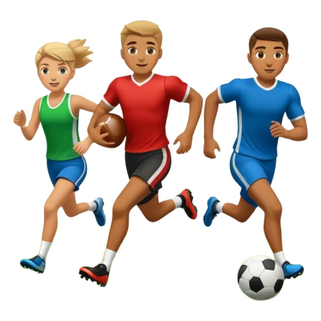 People playing football on the field sticker