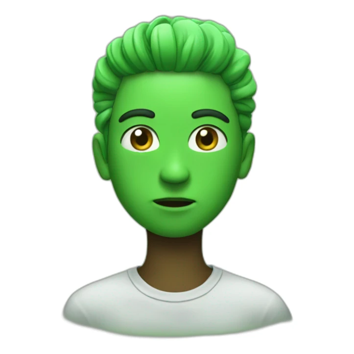 green mind blown sticker