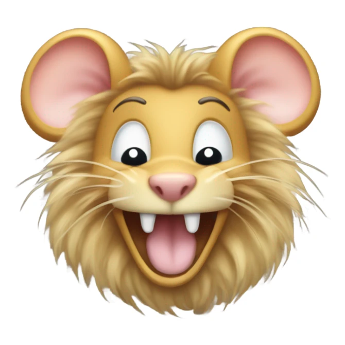 Tan mouse with lion's mane is evil laughing sticker