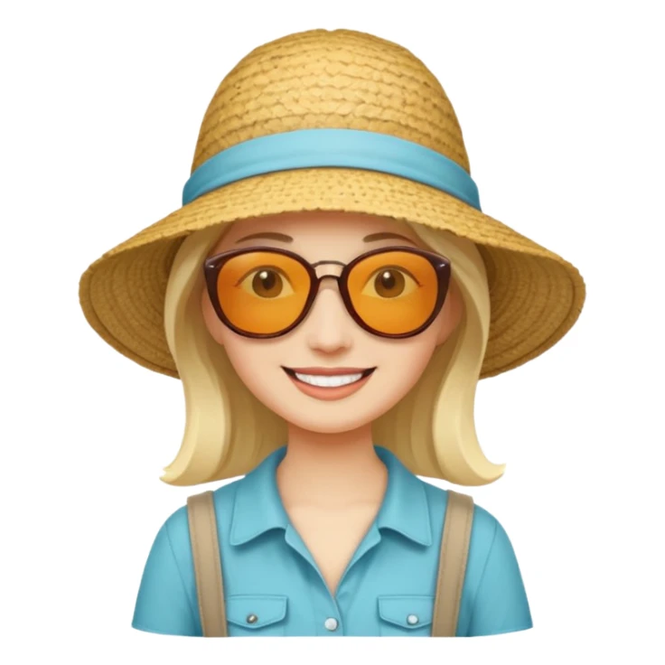 tourist woman sticker