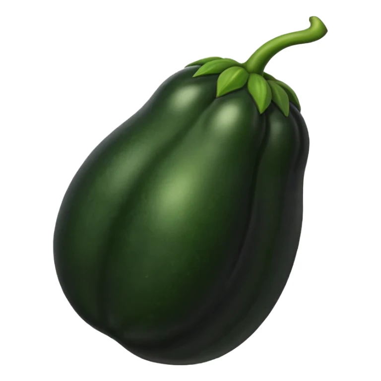 Pepino todo preto,com nenhum verde sticker