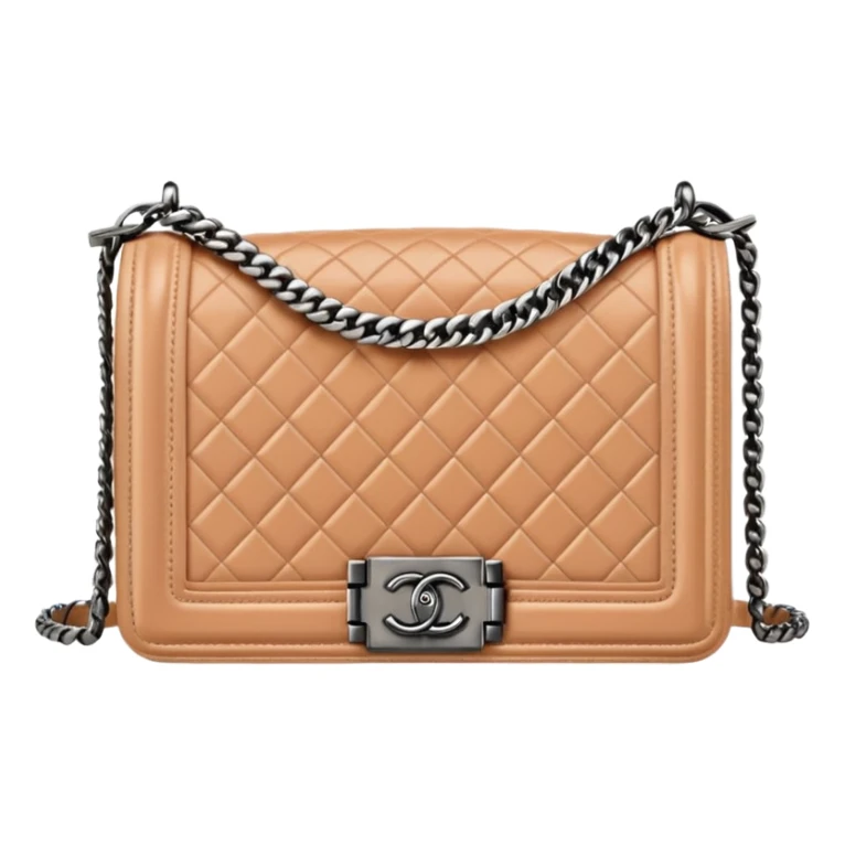 chanel le boy flesh color bag sticker
