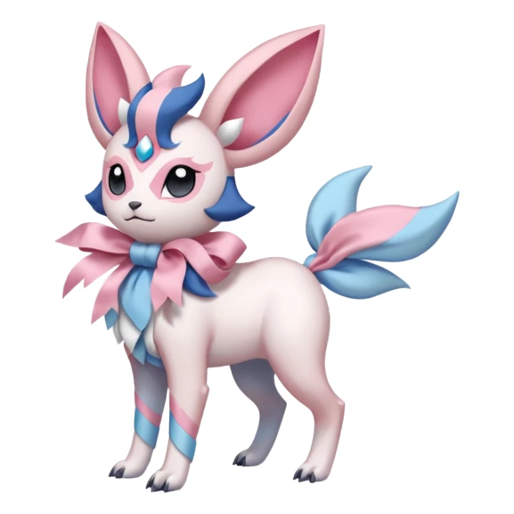 Pastel Absol-Sylveon-fusion (full body) sticker