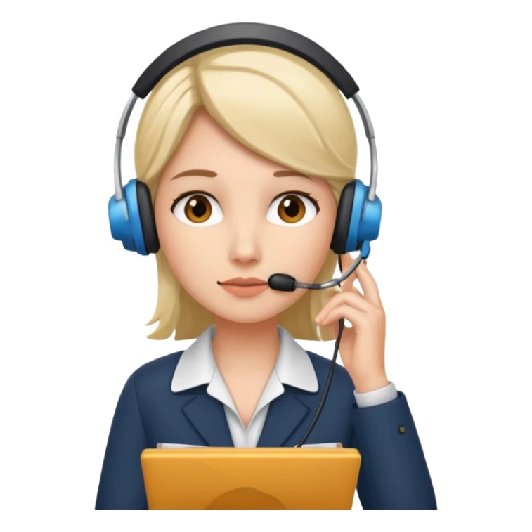 receptionist thinking sticker