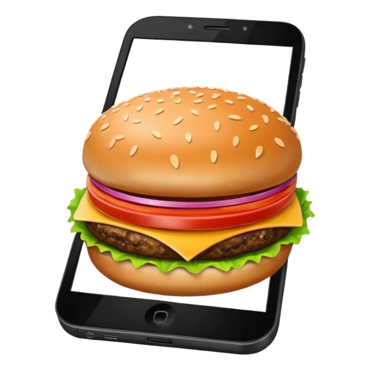 hamburguer in a phone sticker