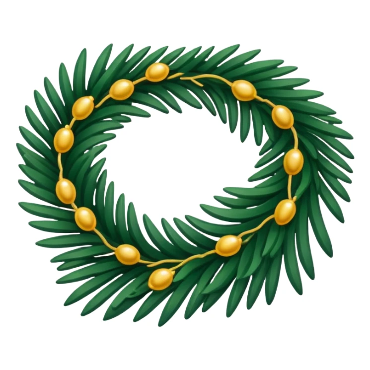 Holiday garland laying horizontally sticker