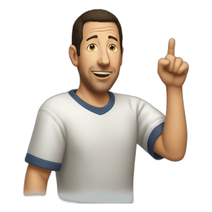Adam Sandler as the pointing wojak sticker