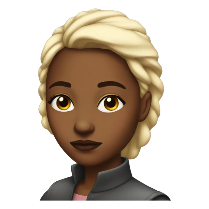 Black girl giving a side eye stocklohm aesthetic  sticker