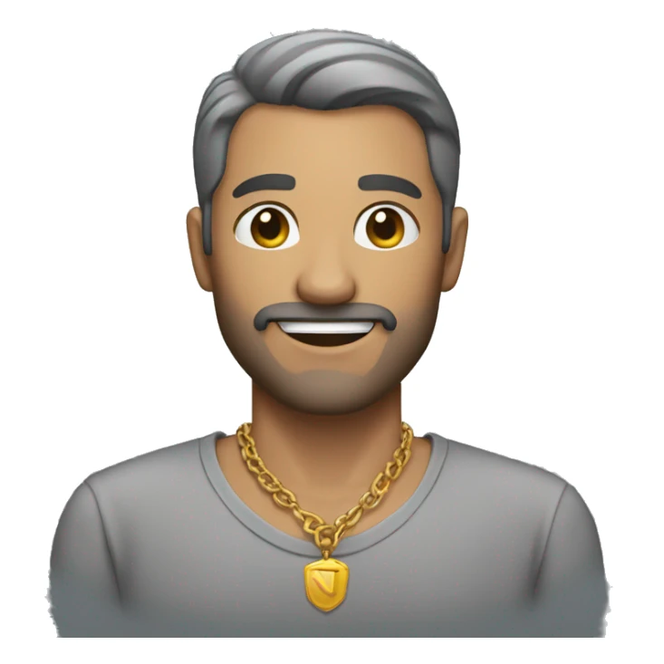 Man pointing at you GRAY SHIRT, NO BEARD, WITH NECKLACE sticker