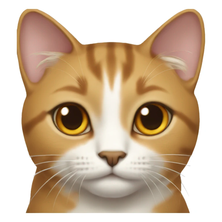 Caramel color cat with white and brown eyes  sticker