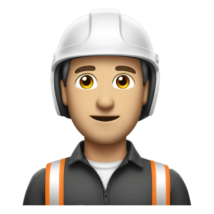 Canadian man wearing , helmet safety and earplug sticker
