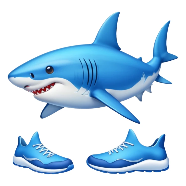 Tiburón con zapatos azules sticker