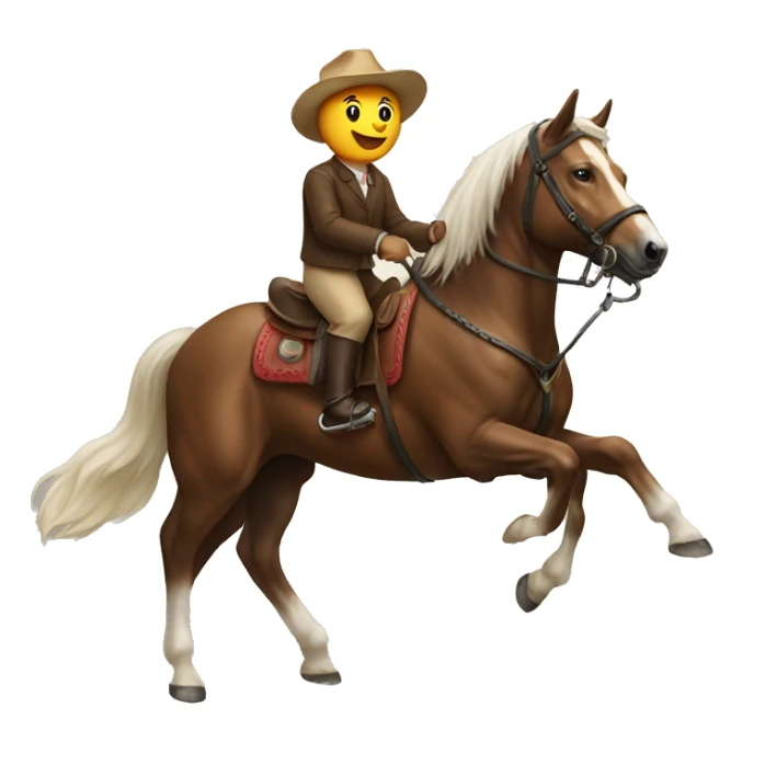 Dog riding a horse  sticker