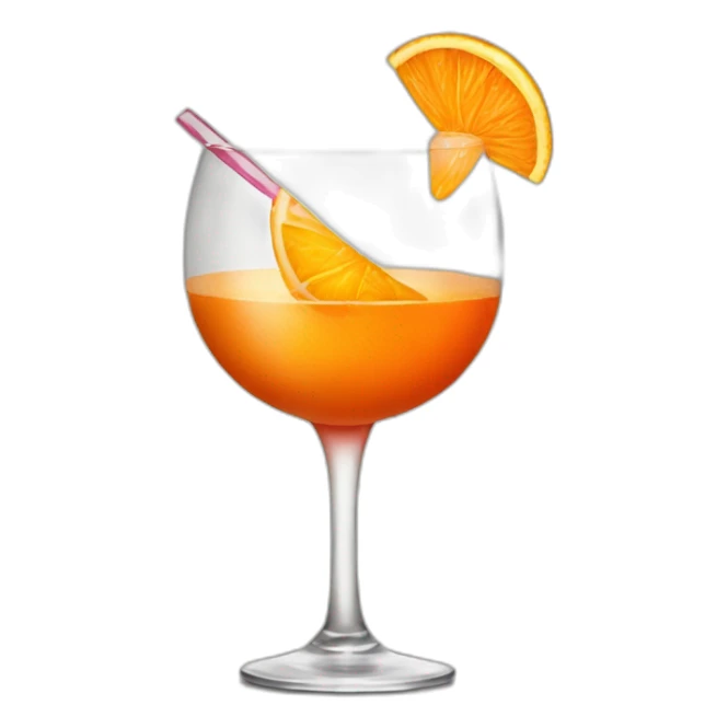 orange cocktail in a wine glass  sticker