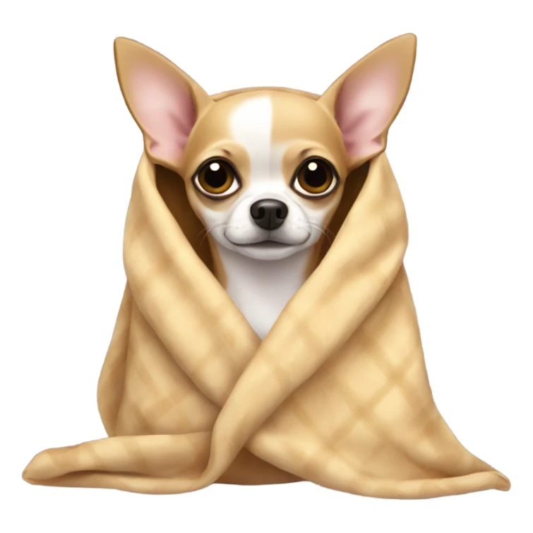 chihuahua in the blanket sticker