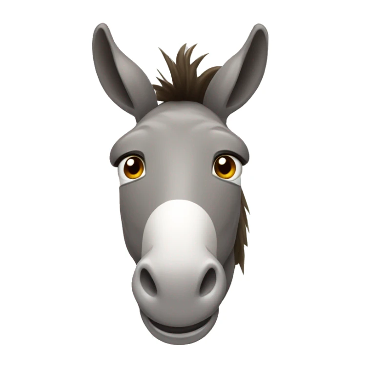 Donkey with hoof to face saying doh! sticker