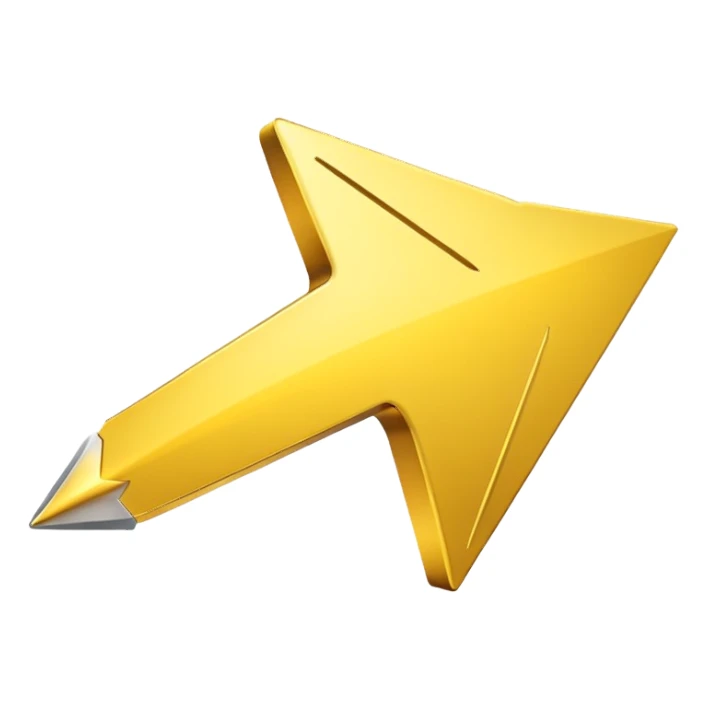 A simple yellow (#EBAA3C) arrow pointing to the right sticker