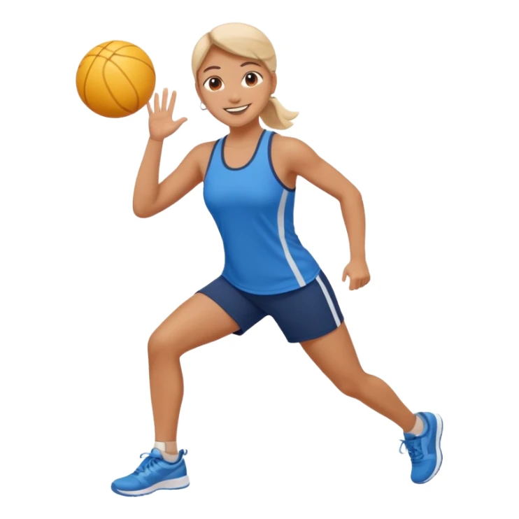 physical education teacher, leading exercises, cheerful sticker