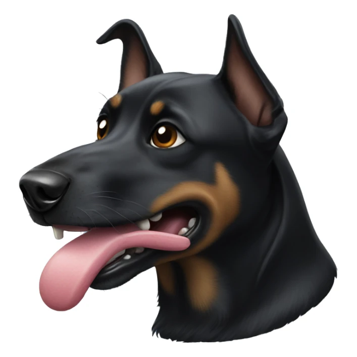 Black dog with mouse in her mouth sticker