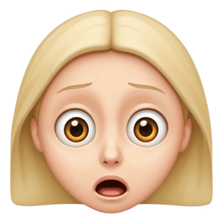 😱 — frightened face (wide-open eyes and mouth, expression) sticker