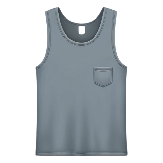 cute Tank Top in Slate Gray, width and height of tank top must be equal sticker