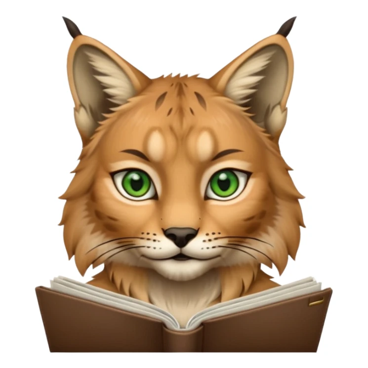 lynx looking at magazine sticker