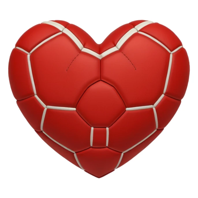 Heart shaped football sticker