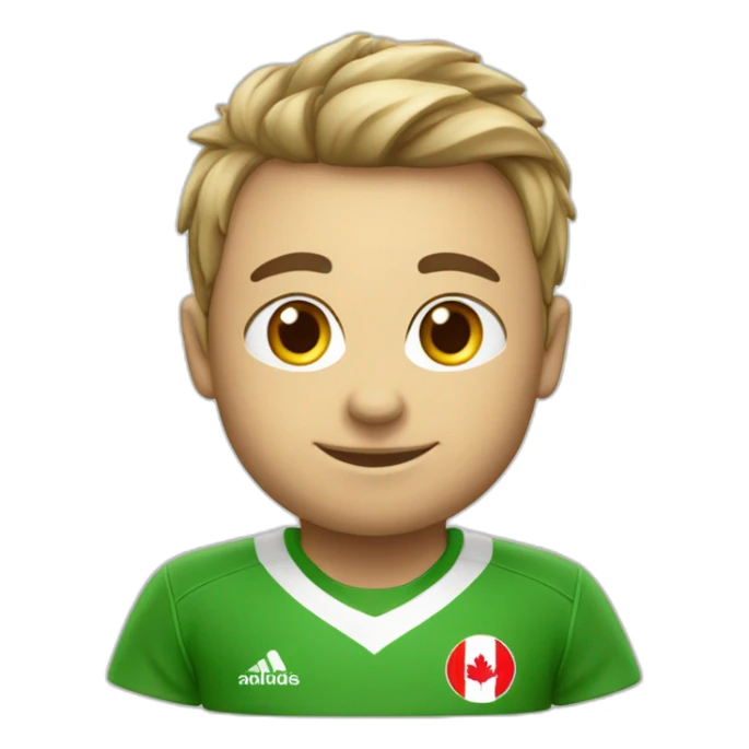 Oie canadienne en tenue de soccer vert sticker